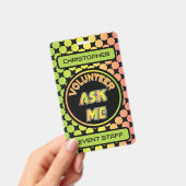 Badge voor personeel op vrijwillige evenementen (Handheld)