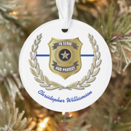 Badge voor politiefunctionarissen ornament