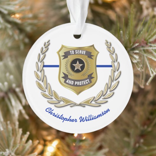 Badge voor politiefunctionarissen ornament (Boom)