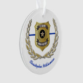 Badge voor politiefunctionarissen ornament (voorkant)