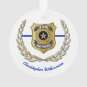 Badge voor politiefunctionarissen ornament (achterkant)