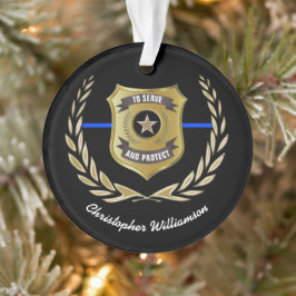 Badge voor politiefunctionarissen ornament