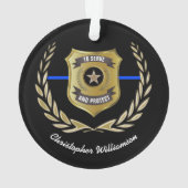 Badge voor politiefunctionarissen ornament (achterkant)