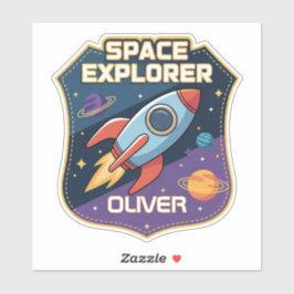 badge voor Schattigee ruimteverkenner Sticker