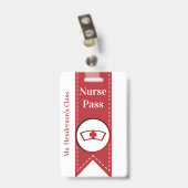 Badge voor schoolleraren verpleegster (Achterkant met clip)