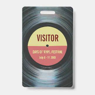 Badge Voor Toegang Tot Jouw Muziek Evenement Vinyl