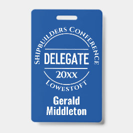 Badge voor vergadering, conventie of afgevaardigde