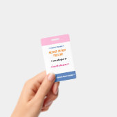 Badge voor voedselallergie (Handheld)