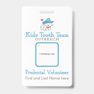 Badge voor vrijwilligers van Kids Tooth Team Outre