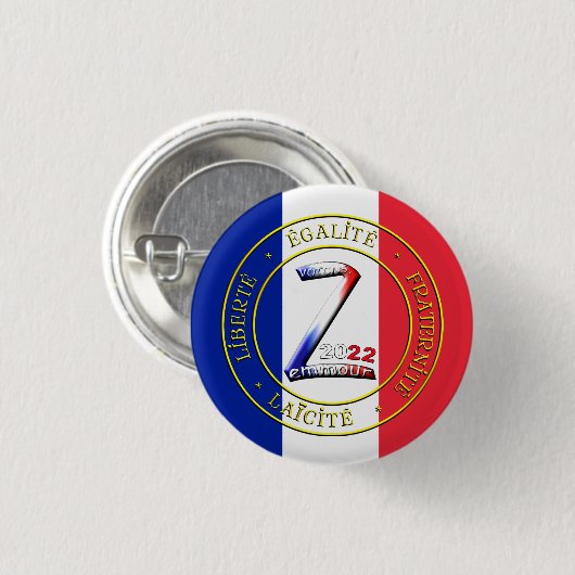 badge votez zemmour ronde button 3,2 cm (Voorkant /achterkant)