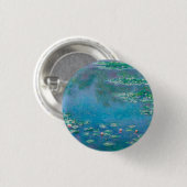 BADGE: "WATERLELIES" VAN MONET RONDE BUTTON 3,2 CM (Voorkant /achterkant)
