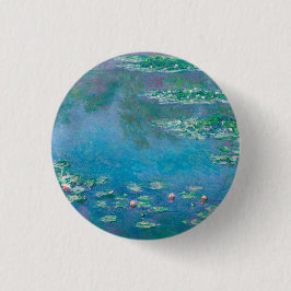BADGE: "WATERLELIES" VAN MONET RONDE BUTTON 3,2 CM