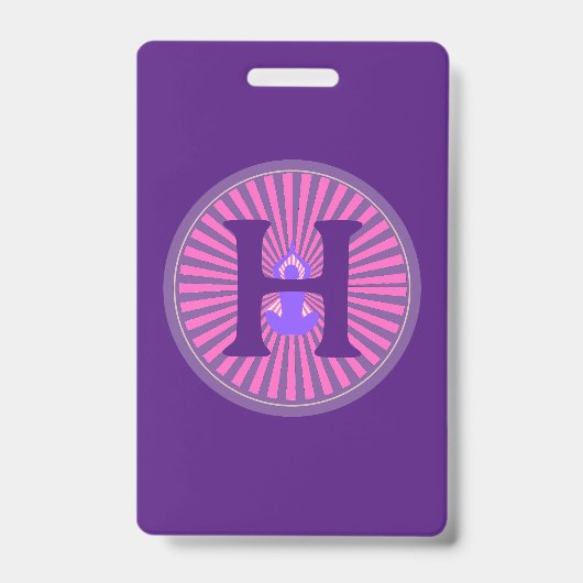 Badge - Yoga Zen - Gepersonaliseerd - Initiaal toe (Voorkant)