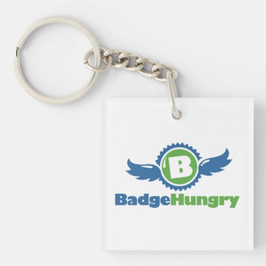 BadgeHungry AcrylSquare Sleutelhanger (voorkant)