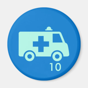 Badgemagneet - Ambulance 10 Magneet