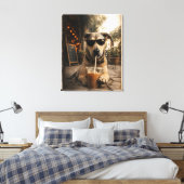 Badgeontwerp terug naar school canvas afdruk (Insitu (Slaapkamer))