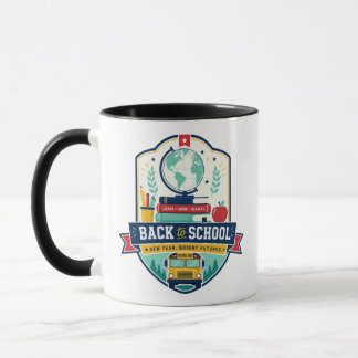 Badgeontwerp terug naar school mok