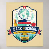 Badgeontwerp terug naar school poster (Voorkant)