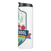 Badgeontwerp terug naar school thermosbeker (Geroteerd rechts)