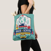 Badgeontwerp terug naar school tote bag (Dichtbij)
