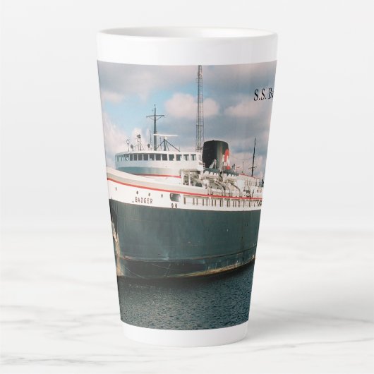 Badger 17 oz latte mok (Voorkant)