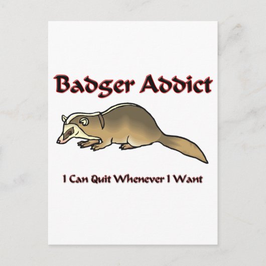 Badger Addict Briefkaart (Voorkant)