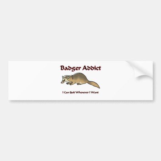 Badger Addict Bumpersticker (Voorkant)