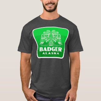 Badger Alaska Retro Vogelbadge Groen T-shirt