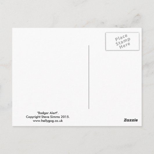 Badger Alert Briefkaart (Achterkant)