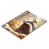 Badger and Sparrow Natuur Wildlife Rustic Notitieboek (Linkerzijde)