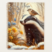 Badger and Sparrow Natuur Wildlife Rustic Planner (Voorkant)