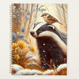 Badger and Sparrow Natuur Wildlife Rustic Planner