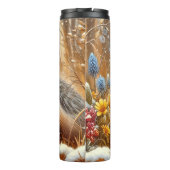 Badger and Sparrow Natuur Wildlife Rustic Thermosbeker (Achterkant)