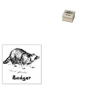 BADGER ANIMAAL RUBBER STEMP RUBBERSTEMPEL (Gestempeld)
