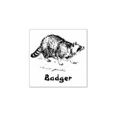 BADGER ANIMAAL RUBBER STEMP RUBBERSTEMPEL (Afrduk)