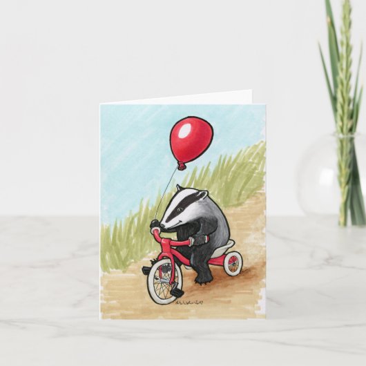Badger at Play card Kaart (Voorkant)