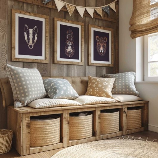 Badger | Badger Forest Animal Wall Print