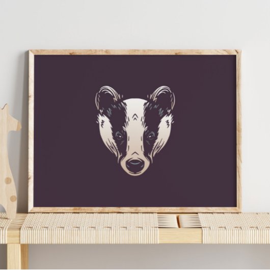 Badger | Badger Forest Animal Wall Print