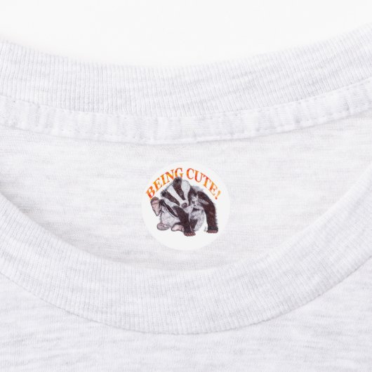 BADGER BEING CUTE LABELS (Aangebracht)