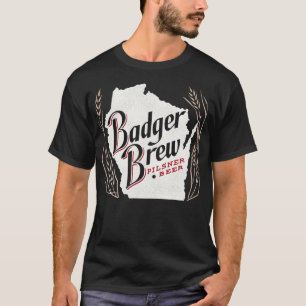 Badger Brew Retro Deunct Wisconsin Breweriana T-shirt