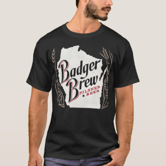 Badger Brew Retro Deunct Wisconsin Breweriana T-shirt
