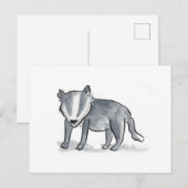 Badger Briefkaart (Voorkant / Achterkant)