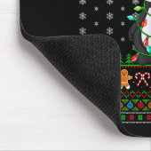 Badger Christmas Lights Funny Santa Ugly Sweaters  Muismat (Hoek)