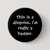 Badger Costume Ronde Button 5,7 Cm (Voorkant)