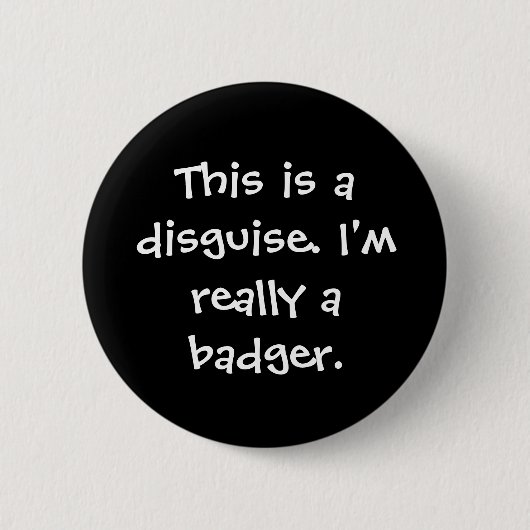 Badger Costume Ronde Button 5,7 Cm (Voorkant)