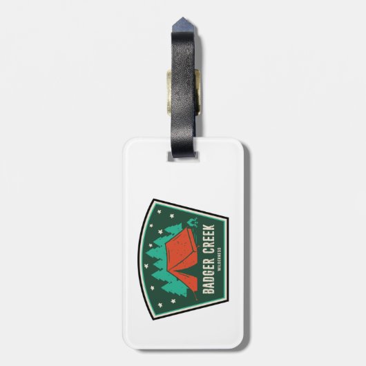 Badger Creek Wilderness Oregon Camping Bagagelabel (Achterkant verticaal)