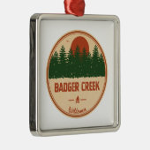 Badger Creek Wilderness Oregon Metalen Ornament (Rechts)