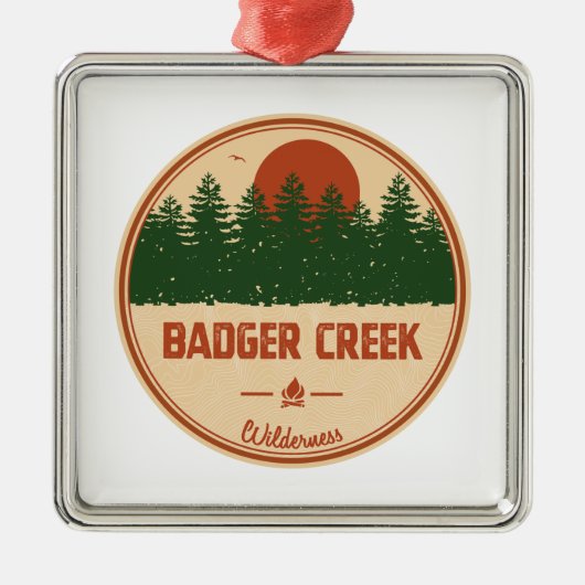 Badger Creek Wilderness Oregon Metalen Ornament (Voorkant)