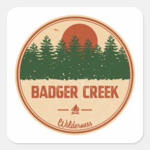 Badger Creek Wilderness Oregon Vierkante Sticker