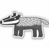 Badger Cute Wildlife Sticker (Voorkant)